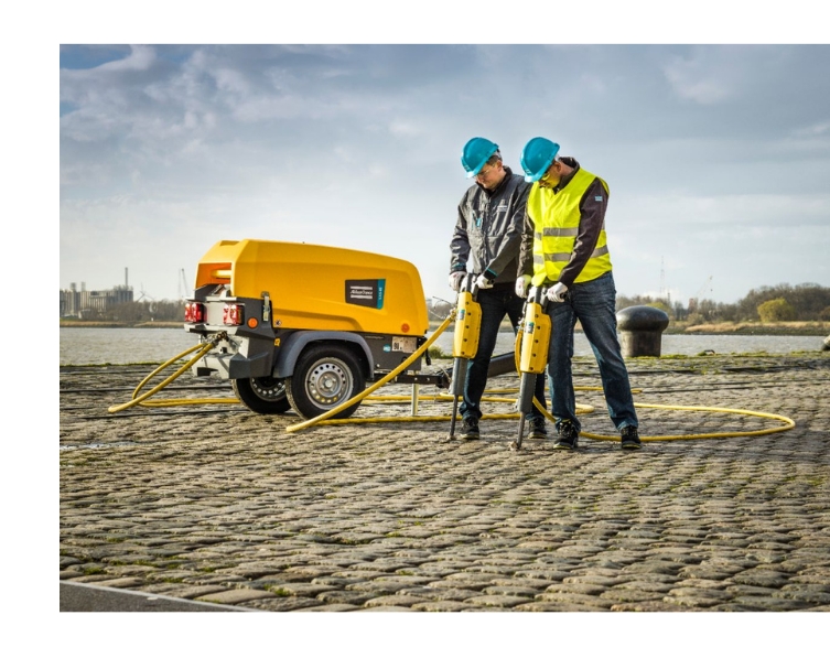 Применение передвижных дизельных компрессоров Atlas Copco малой мощности 