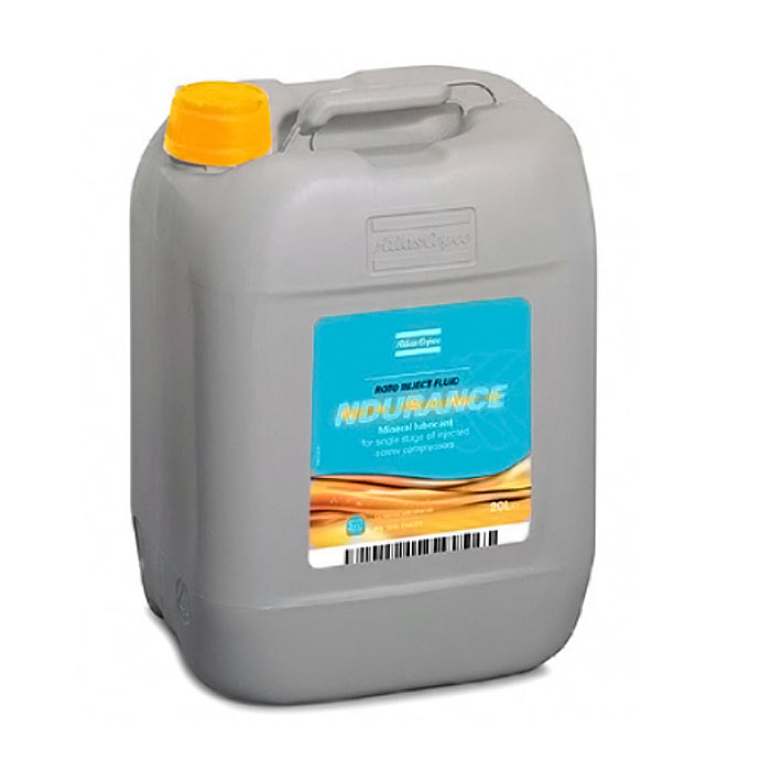 Минерально масло Roto Inject Fluid RIF NDURANCE для одноступенчатых маслозаполненных винтовых компрессоров «Atlas Copco». Канистра объемом 20 литров.