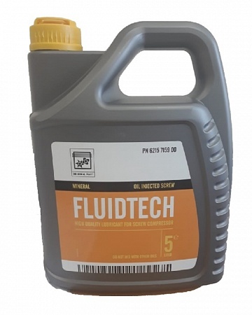 FluidTech 6215715900. Масло компрессорное минеральное FluidTech 6215715900 5 л. для легкой и тяжелой промышленности.