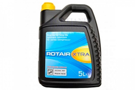 Rotair XTRA 6215714800. Масло компрессорное синтетическое Rotair XTRA 6215714800 5 л. для легкой и тяжелой промышленности. Диапазон температуры окружающей среды от -45 до +35 °C.