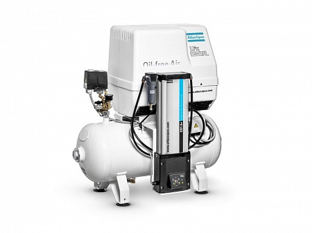 Медицинский компрессор LFx D FF-SDN 0.7 Dental. Воздушный, компактный, поршневой стоматологический медицинский компрессор Atlas Copco LFx D FF-SDN 0.7 для стоматологических клиник.