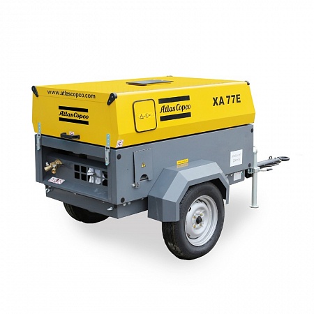Электрический компрессор Atlas Copco XA 77E. Электрический передвижной компрессор Atlas Copco XA 77E с электродвигателем, на шасси. На компрессоры на шасси выдается ПТС или ПСМ.