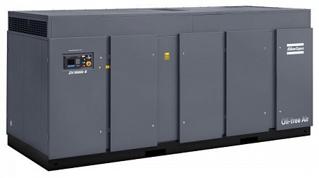 Турбокомпрессор Atlas Copco ZH 10000+ Безмасляный, двухступенчатый, воздушный, турбокомпрессор Atlas Copco ZH 10000+ с предустановленным коллектором охлаждающей воды, встроенным продувочным клапаном с глушителем.
