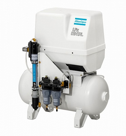 Медицинский компрессор LF FF-CD+ 10 Dental. Воздушный, компактный, поршневой стоматологический медицинский компрессор Atlas Copco LF FF-CD+ 10 для стоматологических клиник.